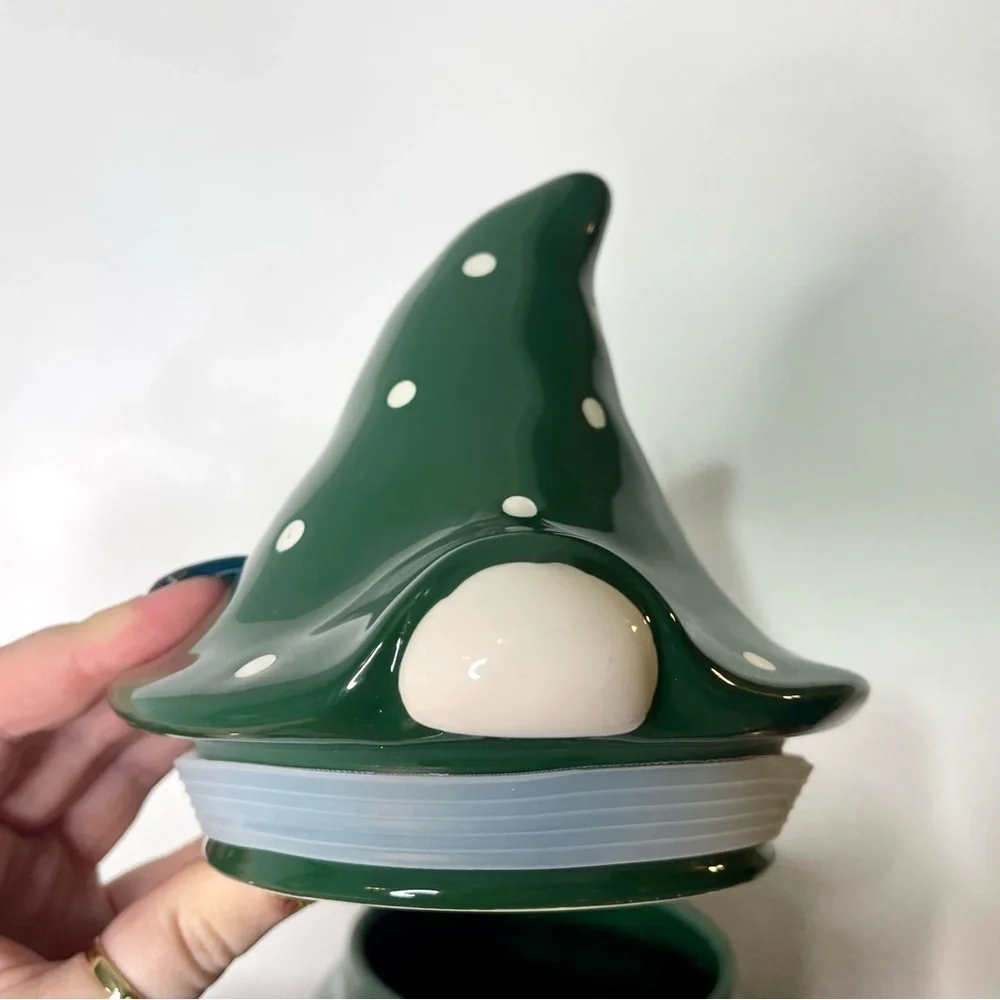 Rae Dunn Holiday Cookie Jar Green Gnome For The Holidays Christmas Decor New